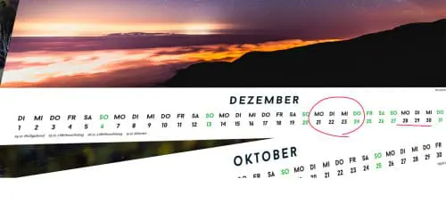 Beste Reiseziele je Monat von Januar bis Dezember