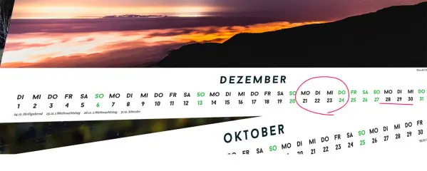 Tipps zum Urlaub planen Reisekalender