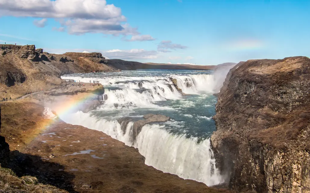 Gulfoss Wasserfall am Golden Circle in Island