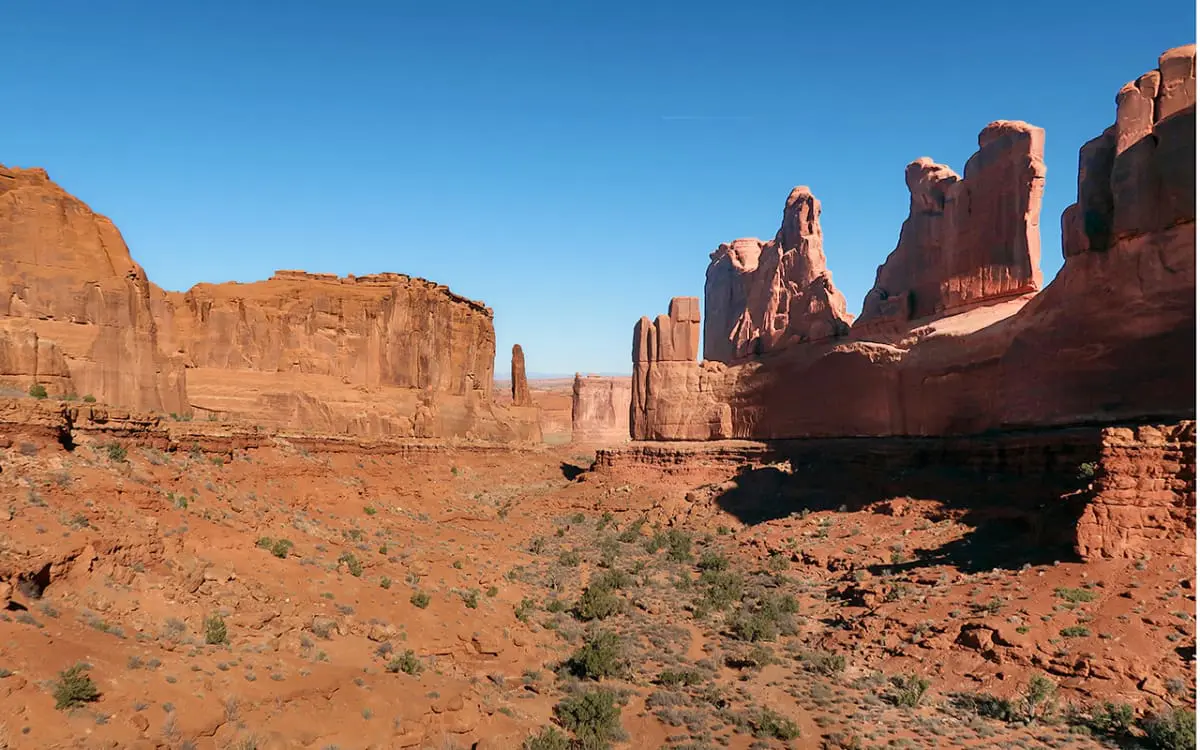 Park Avenue Viewpoint im Arches Nationalpark in Utah