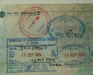 Stempel Indien Visum im Reisepass