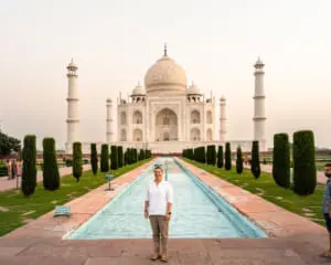 Kleidung am Taj Mahal in Indien als Frau