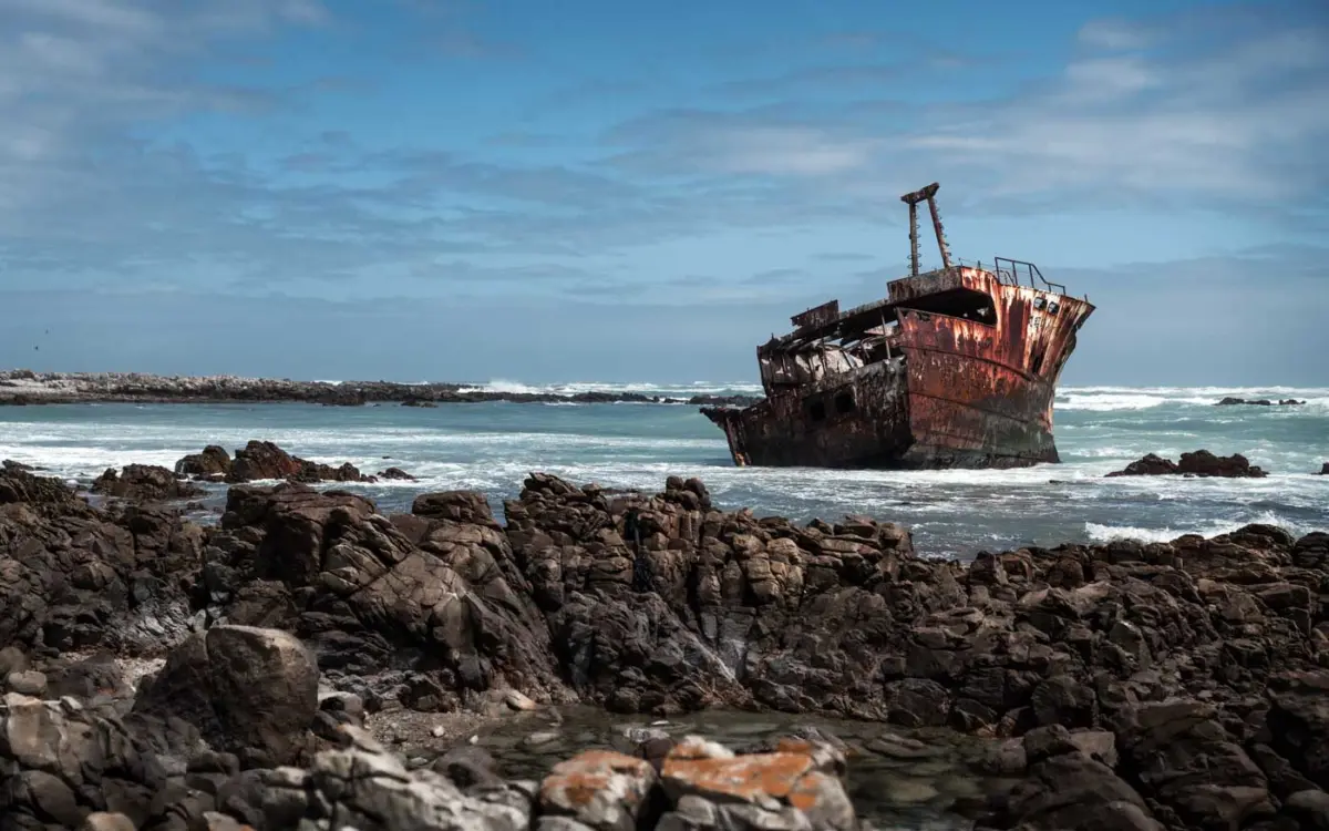 Schiffswrack der Meisho Maru No. 38 kurz hinter dem Cape Agulhas