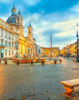 Piazza Navona Rom Sonnenaufgang