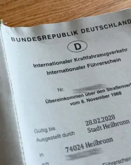 Internationaler Führerschein - so sieht er aus