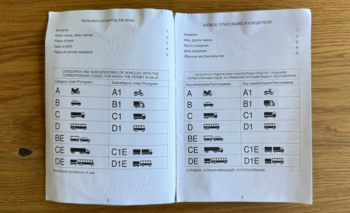 Wichtig beim internationalen Führerschein sind diese Übersetzungen.