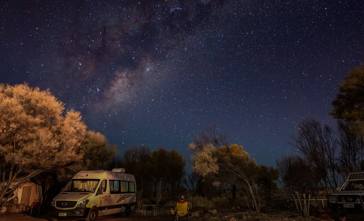 Sternenhimmel Outback Australien: Kings Canyon Campingplatz