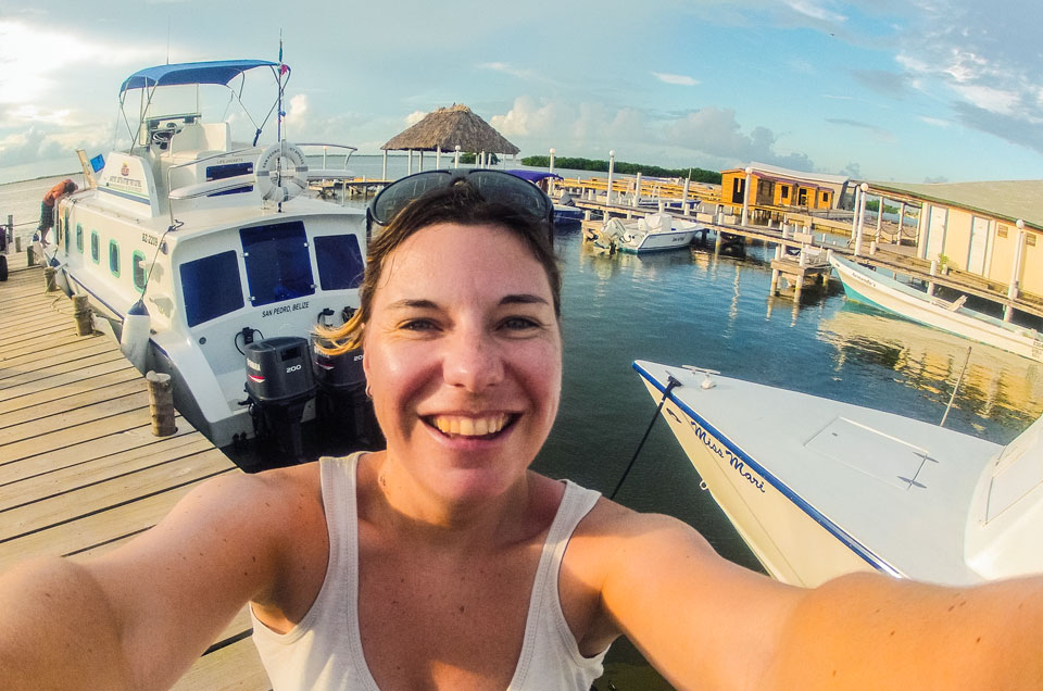 San Pedro Pier Selfie Belize