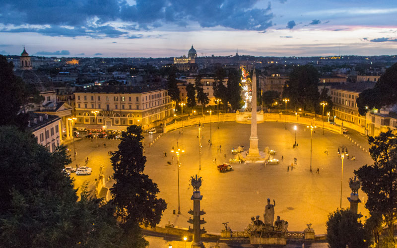Piazza del Popolo Rom Ausblick
