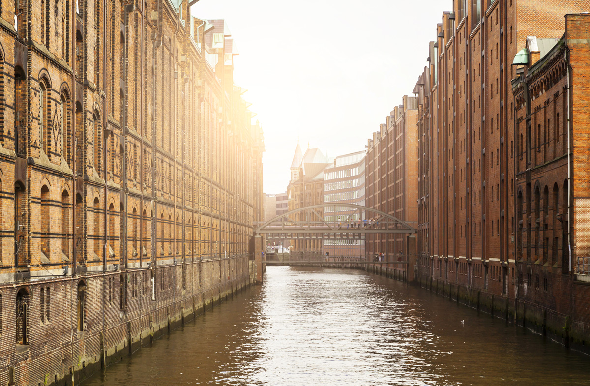 Die Backsteinhäuser Speicherstadt in Hamburg Die Backsteinhäuser der Speicherstadt in Hamburg