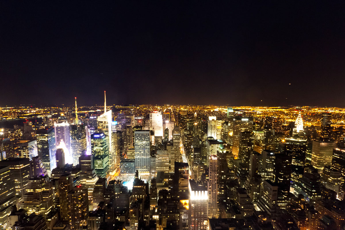 New York Sehenswürdigkeiten: Aussicht Empire State Building Nacht