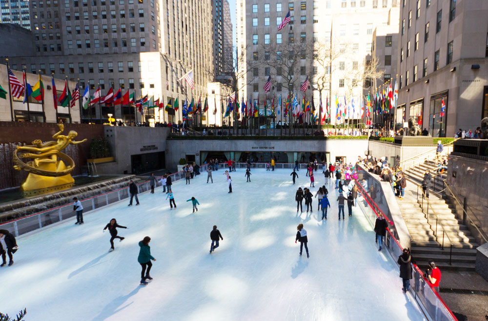 Winter in New York: Rockefeller Center Schlittschuh laufen 