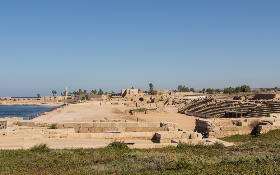 Die eindrucksvollen Ruinen der Hafenstadt Caesarea