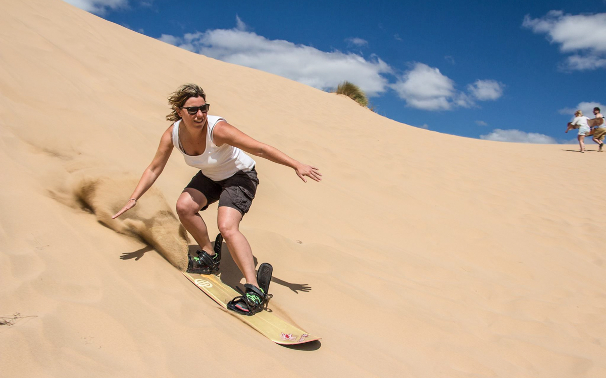 Sandbording bei Mossel Bay Dragon Dune bei Atlantis