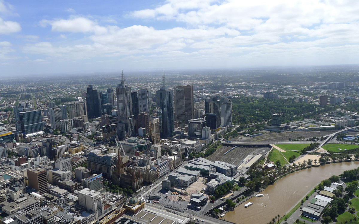 Melbourne Sehenswürdigkeiten Aussicht vom Eureka Tower