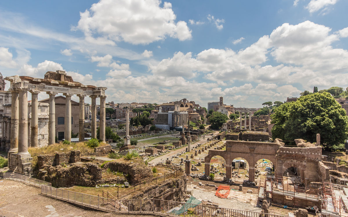 Blick vom Kapitolhügel über das Forum Romanum