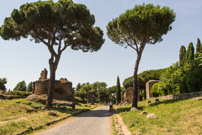 Radfahren auf der Via Appia Antica in Rom - wirklich toll