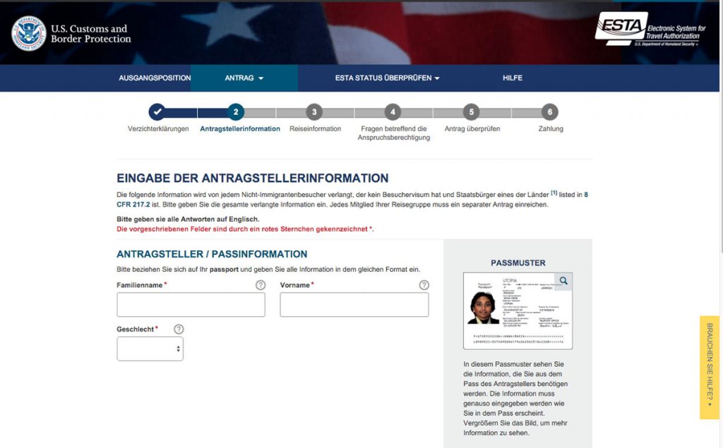 ESTA Antrag für die Einreise in die USA schnell erledigt!