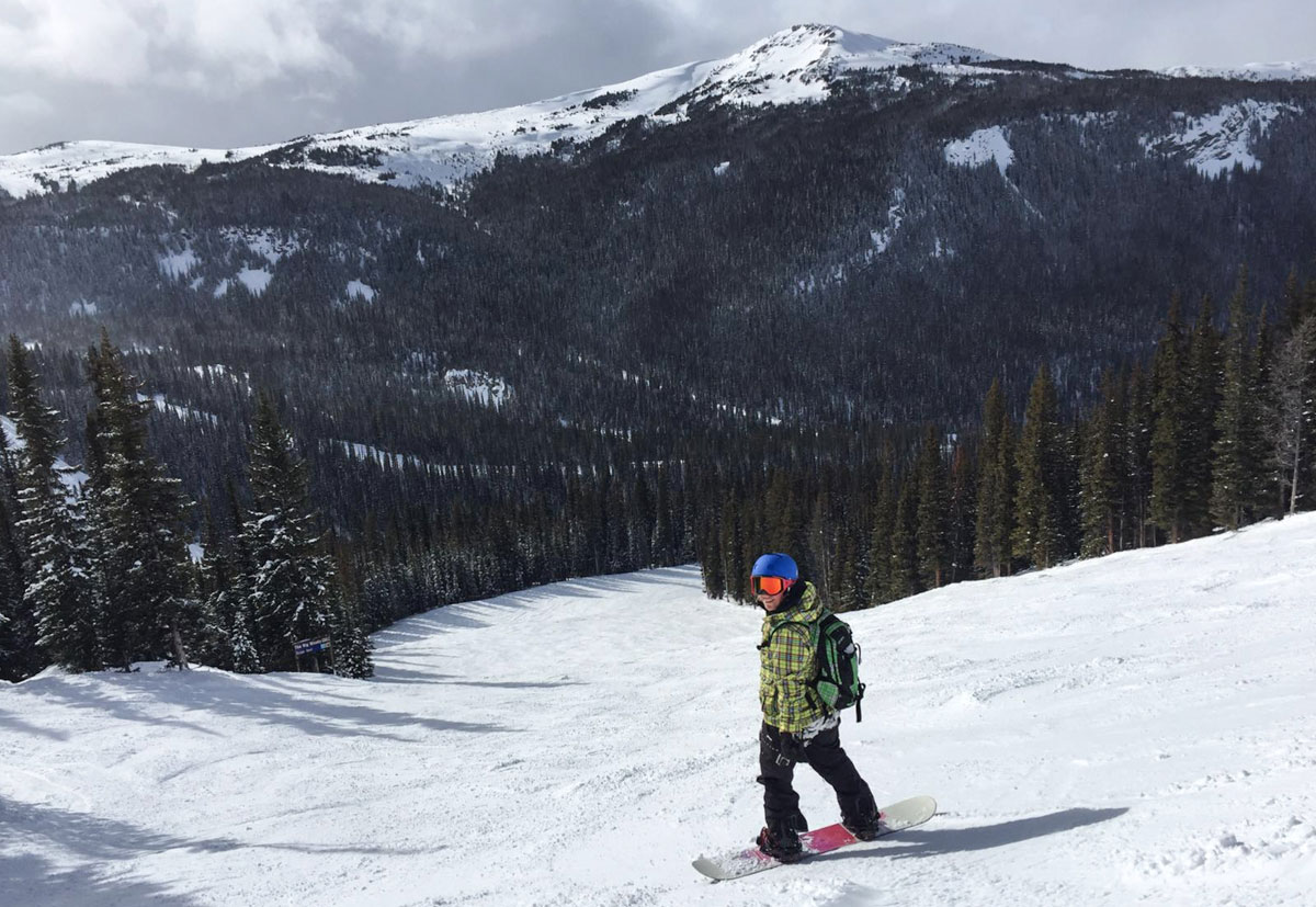 Kanada Rocky Mountains leere Skipisten