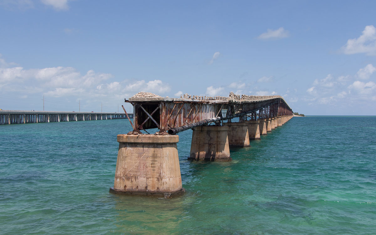 Florida Rundreise Tipps: Sehenswürdigkeiten Florida Keys: Alte Eisenbahnbrücke bei Bahia Honda
