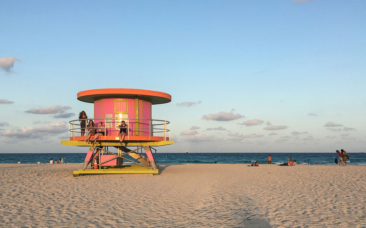 Miami Beach Sehenswürdigkeiten South Beach Rettungsschwimmerhütten