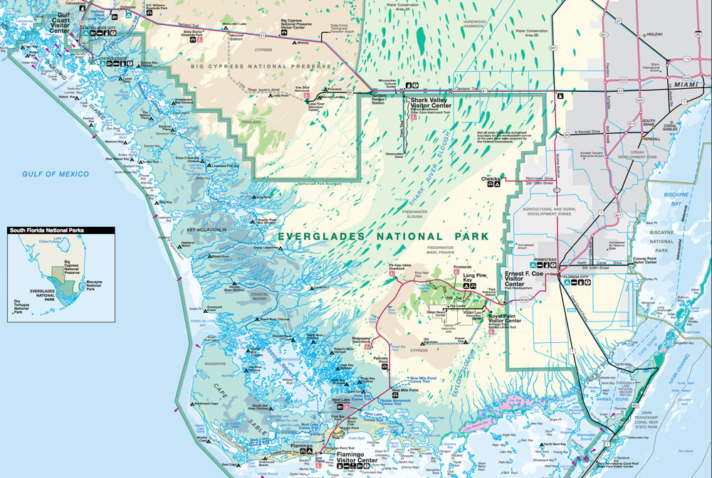 Everglades National Park Karte