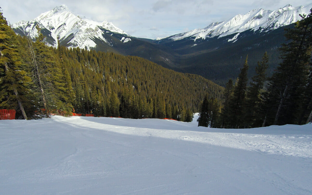 Skifahren Kanada Mt Norquay leere Pisten