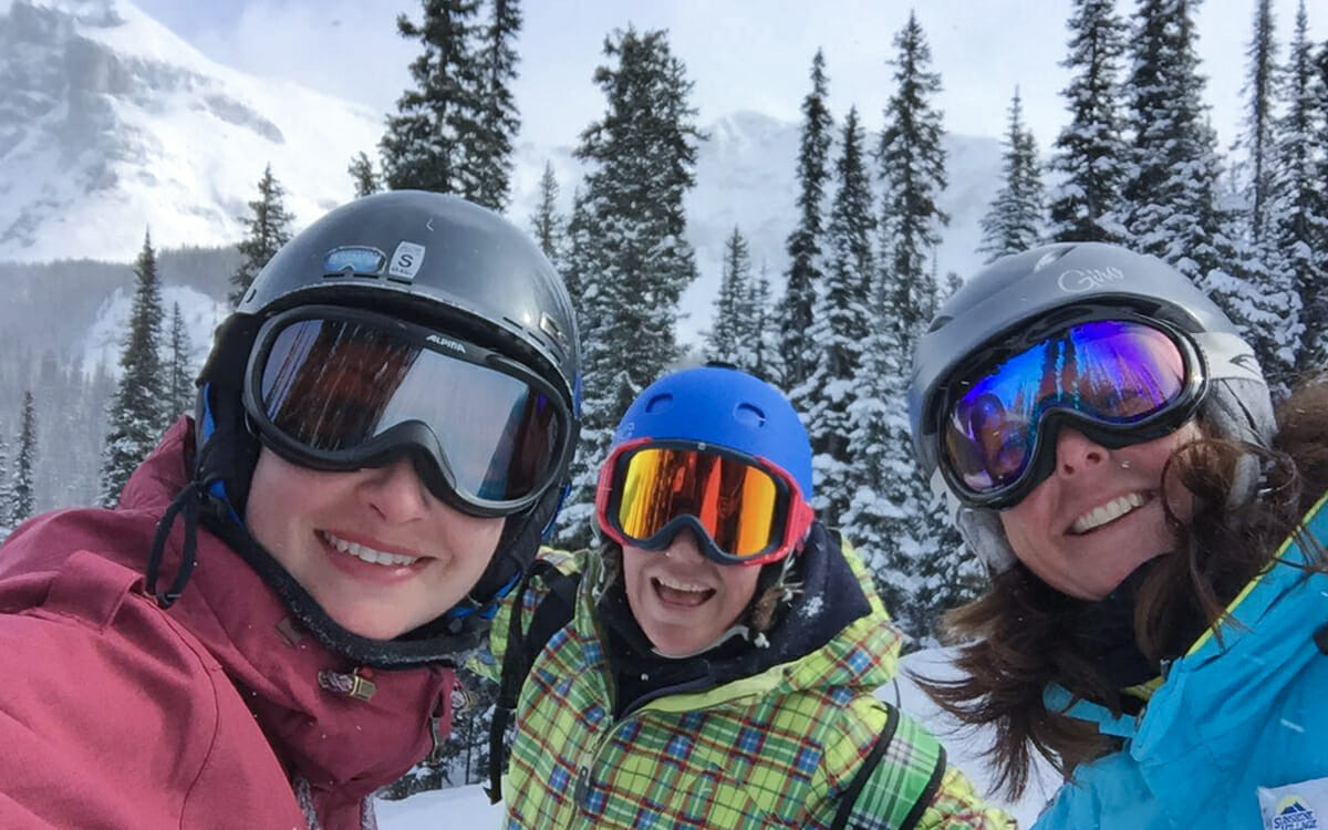 Skifahren Kanada Banff Sunshine Village Katrin