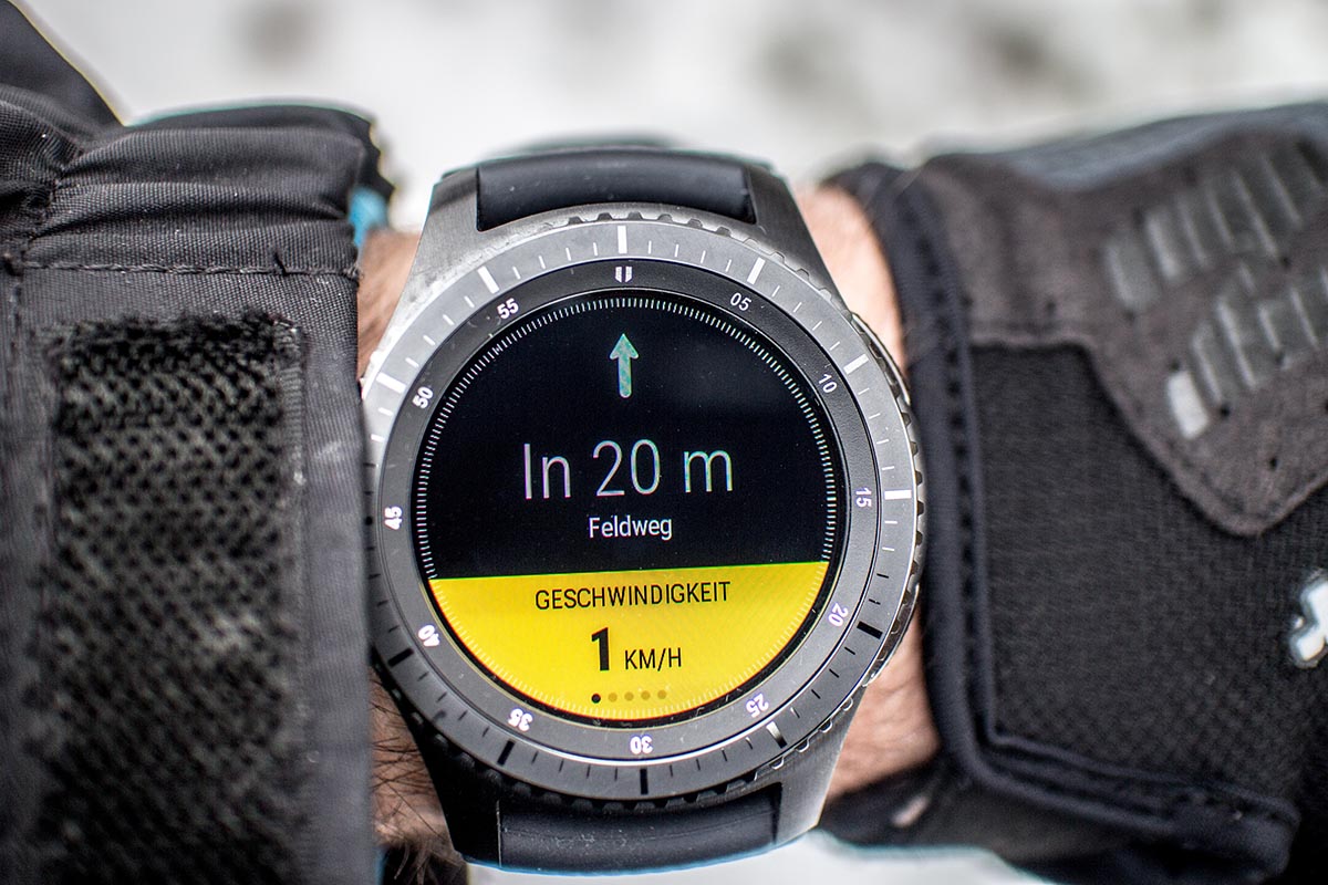 Outdoor Navigation mit Komoot mit der Samsung Smartwatch Gear S3