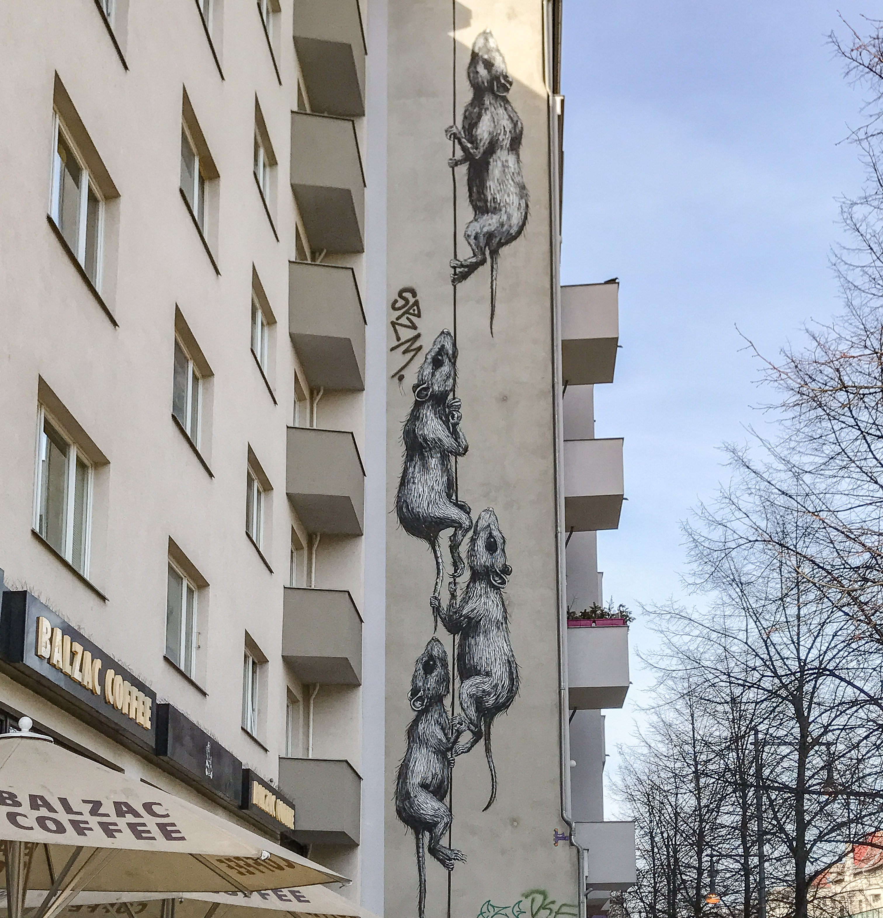 ROA Ratten Mural Schönhauser Allee Berlin