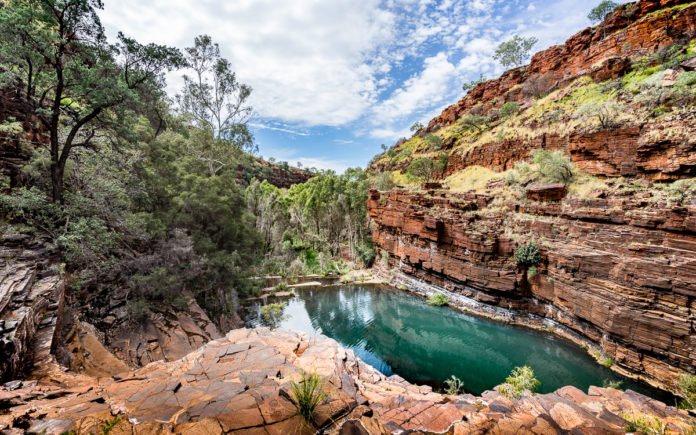 karijini-dales-gorge-fortescue-falls-ausblick Fortescue Falls - Dales Gorge | Karijini Nationalpark