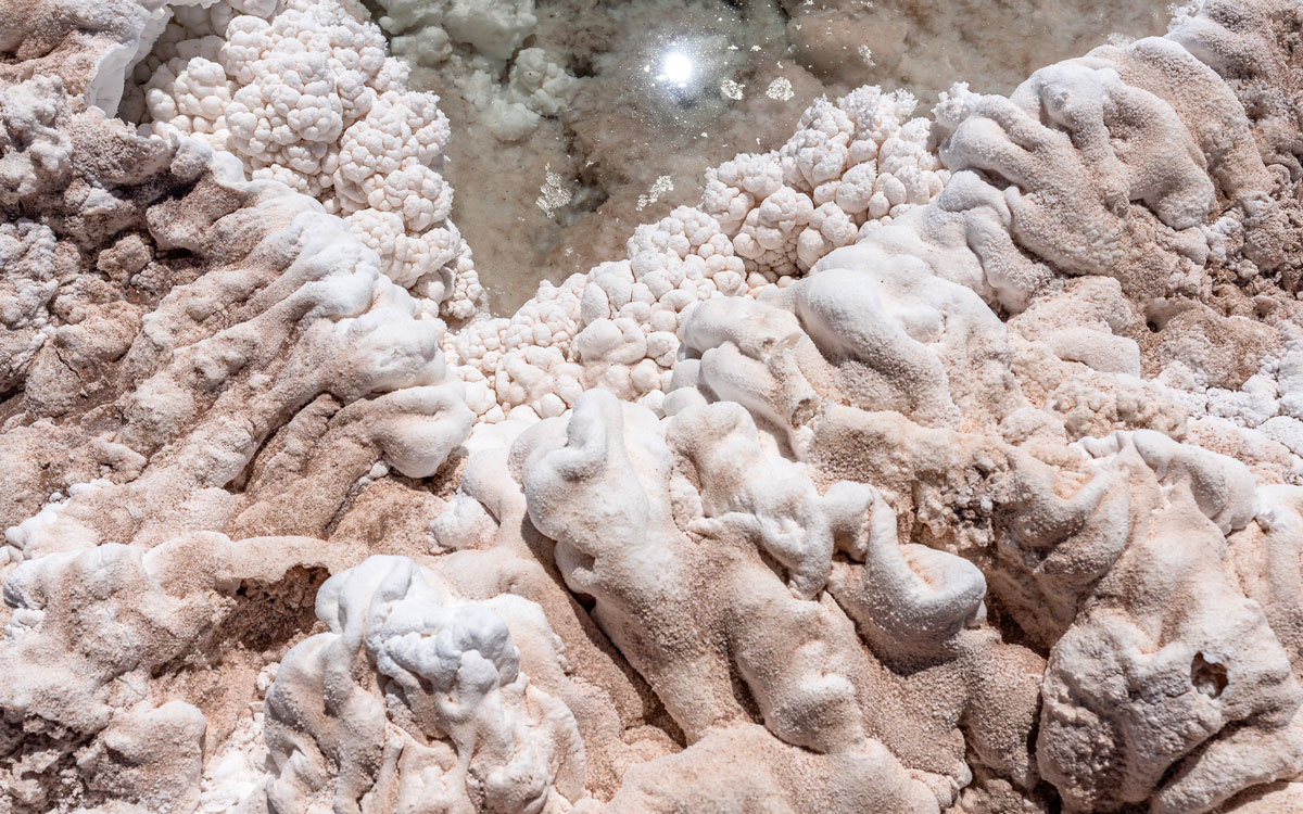 Salzkristalle Cordillera de la Sal Atacama