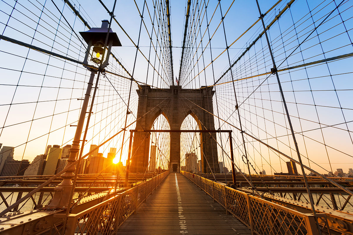 New York Brooklyn Bridge Ansicht