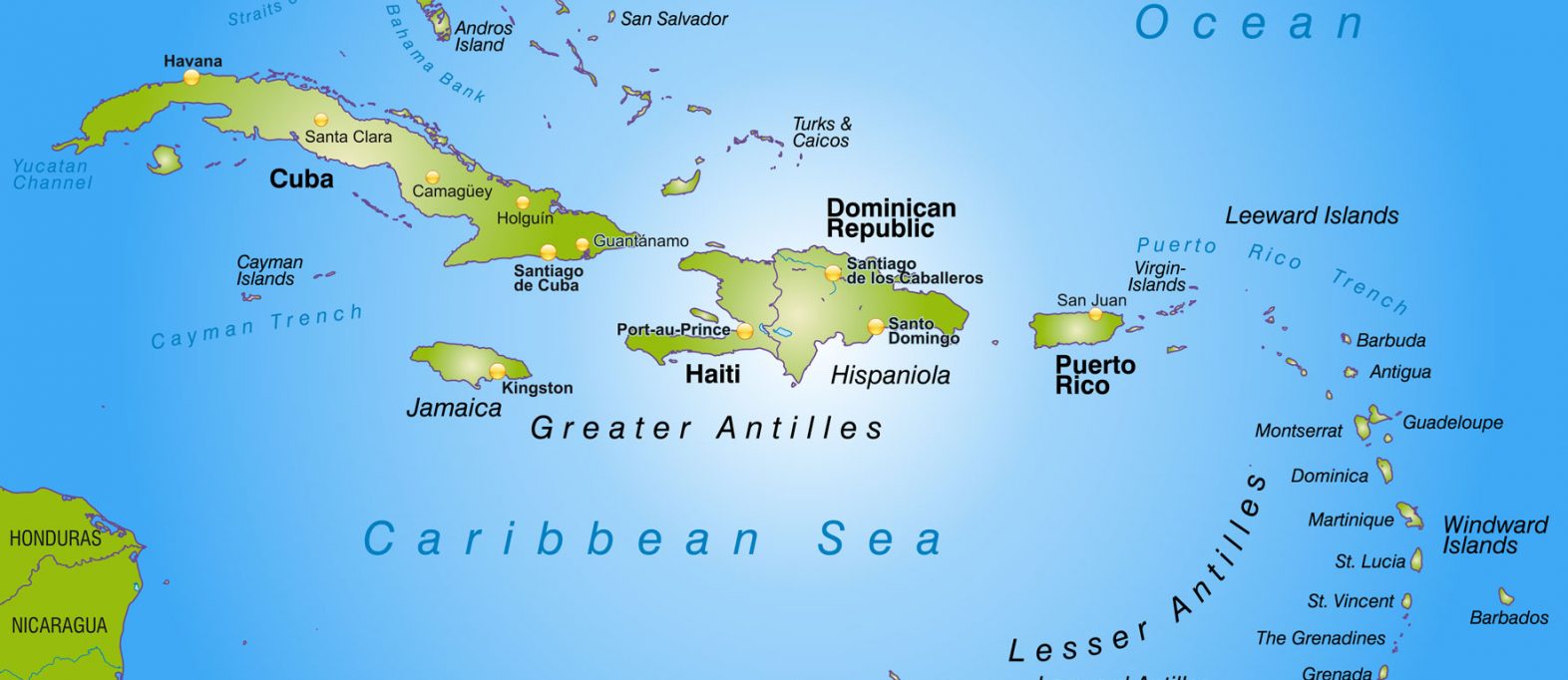 Антигуа и Барбадос на карте