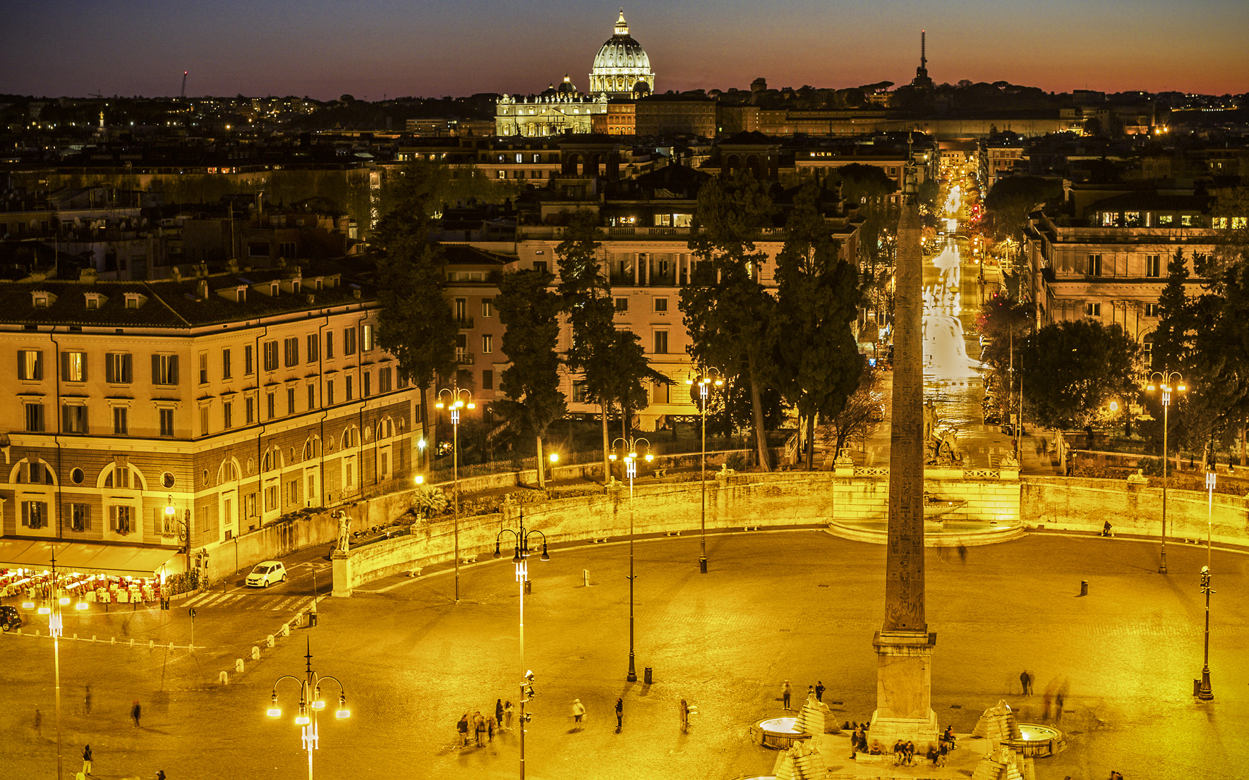 Piazza del Popolo Rom Ausblick