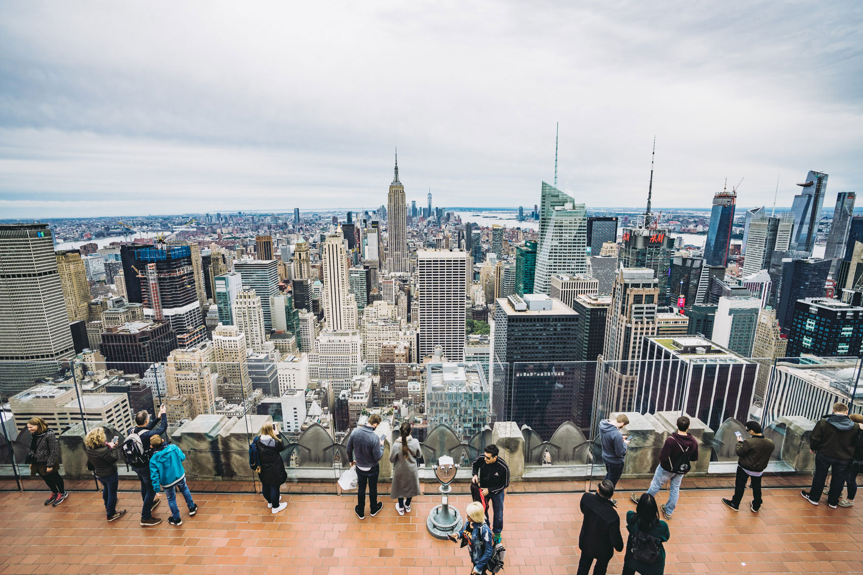 Aussicht Top of the Rock auf Empire State Building.