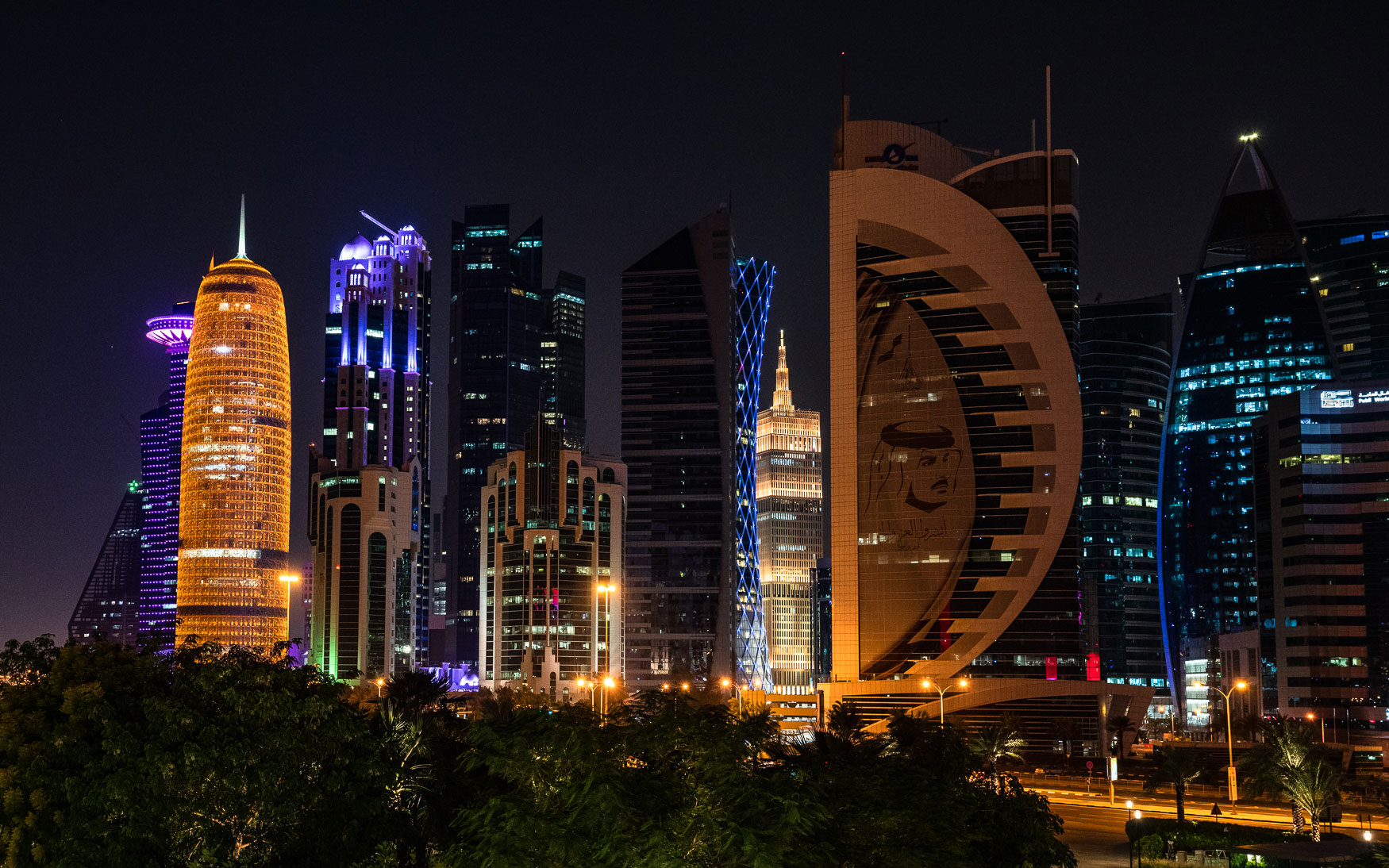 Blick auf Westbay in Doha