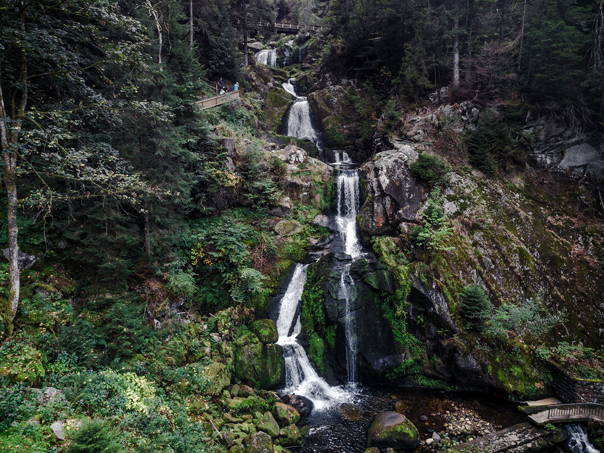 Die beeindruckenden Wasserfälle in Triberg im Schwarzwald.