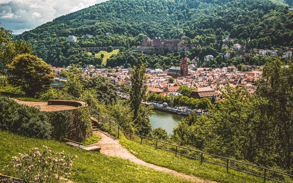 Aussicht vom Philosophenweg in Heidelberg