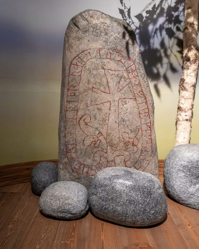 Runenstein Vikingermuseum In Stockholm