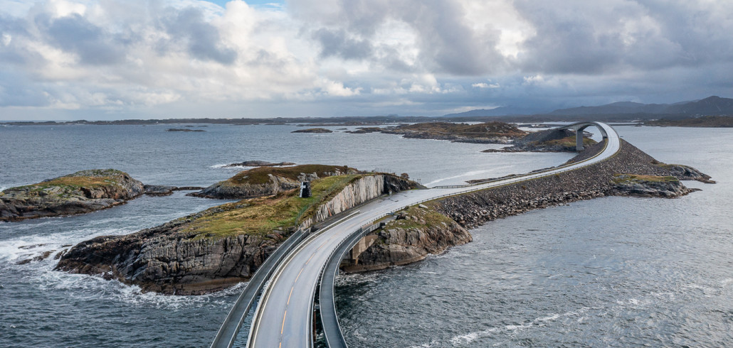 Atlantikstraße Norwegen Landschaftsroute Sehenswürdigkeit