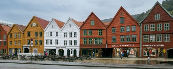 Brygge i Bergen Norwegen Wahrzeichen