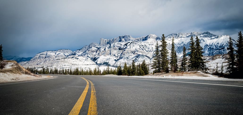 Icefields Parkway Kanada Winter