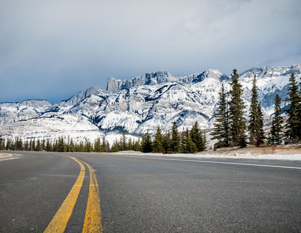 Icefields Parkway Kanada Winter