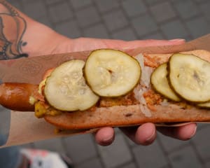 Kopenhagen typisches Essen Hot Dops