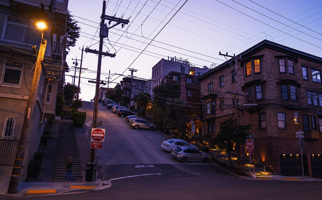Steile Straßen in San Francisco