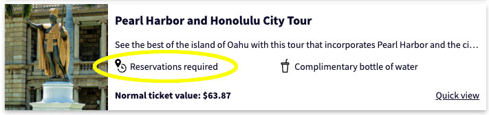 Oahu Pass Reservierung erforderlich prüfen
