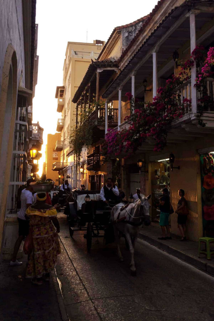 Sonnenuntergang Altstadt in Cartagena
