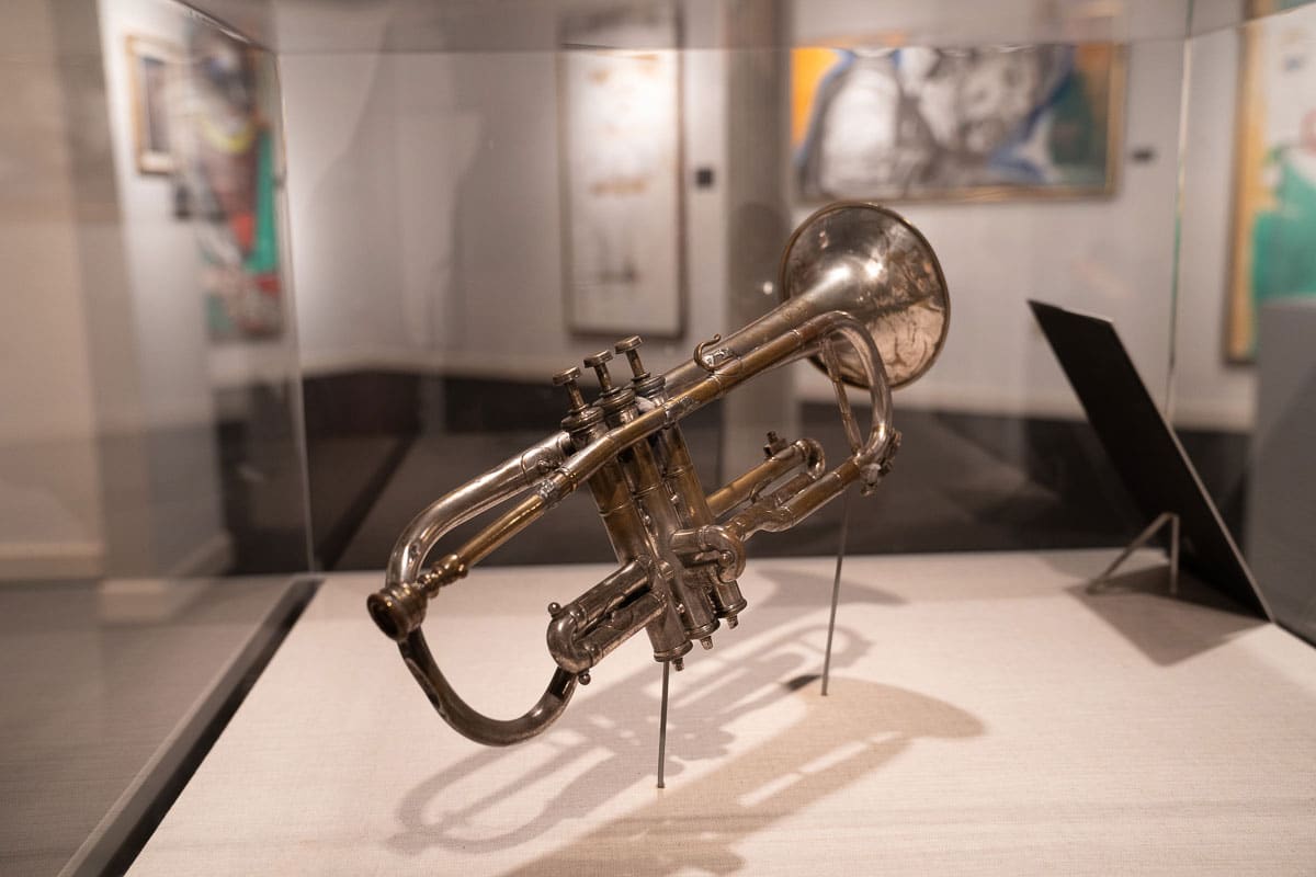 Trompete Von Louis Armstrong Im Jazz Museum New Orleans 