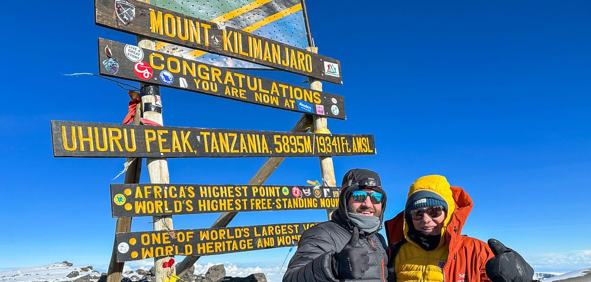 Uhuru Peak höchster Punkt Kilimandscharo in Tansania